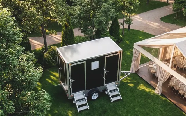 Before you book a wedding restroom trailer